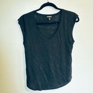Express basic black T-shirt with v neck size xs